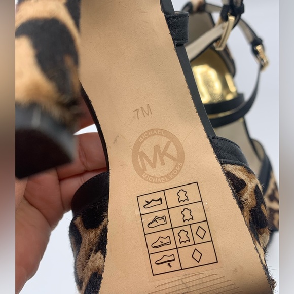 MICHAEL KORS HEELS LEOPARD PRINT SIZE 7 - Picture 8 of 10